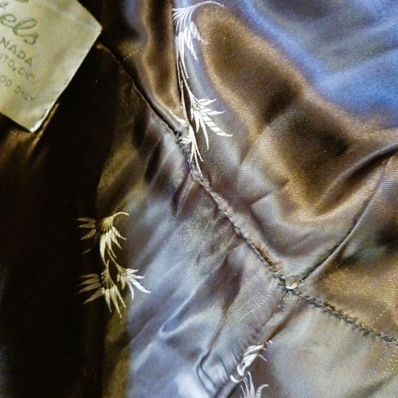 VINTAGE 1960s fur & leather lined coat & matching hat SZ S - M - Picture 13 of 15